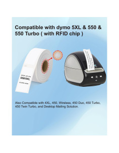 Etiquetas Weemay 30336 para DYMO 25mm x 54mm - 4 Rollos 2