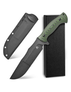 Cuchillo de Hoja Fija Sitivien ST21 Acero AUS-10 8mm Negro