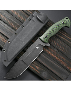 Cuchillo de Hoja Fija Sitivien ST21 Acero AUS-10 8mm Negro 2
