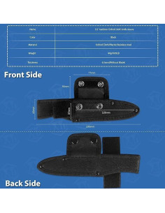 Funda Universal para Cuchillo XYJ de Tela Oxford Negra 14x5 cm 2