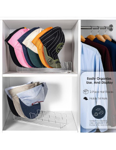 Soporte para Sombreros OAPRIRE Acrílico Transparente 2 Piezas 2