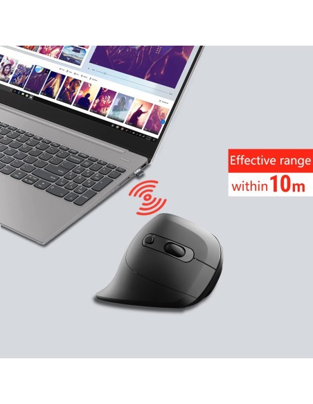 Ratón Vertical Inalámbrico YOCUNKER Tamaño L 6 Botones