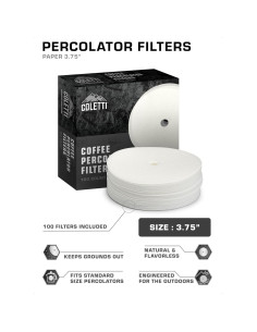 Filtros de café COLETTI Bozeman - Disco de papel 9.53 cm - Paquete de 100 2