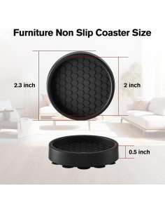 Almohadillas Antideslizantes para Muebles BOIVSHI 8 Pcs 5.08 cm 2