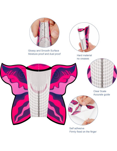 Formas de Extensión de Uñas de Gel AHIER Mariposa 100PCS