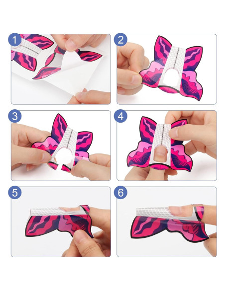 Formas de Extensión de Uñas de Gel AHIER Mariposa 100PCS