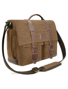 Bolsa Mensajera Densata para Laptop 13-14" Marrón Resistente