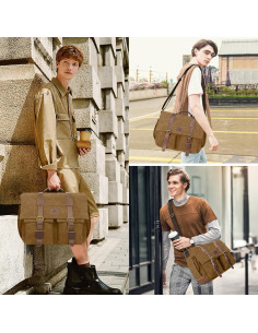 Bolsa Mensajera Densata para Laptop 13-14" Marrón Resistente 2