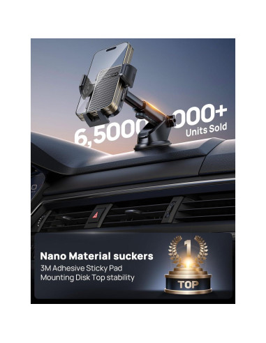 Soporte de Teléfono Ajustable GUANDA para Coche Negro