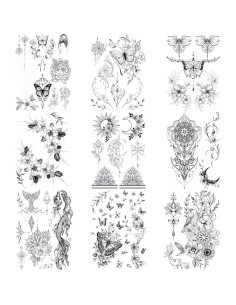 Tatuajes Temporales Glaryyears - 9 Diseños Realistas para Mujeres 2