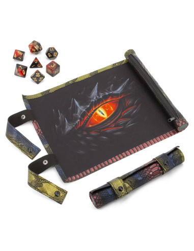 Bandeja para Lanzar Dados CASEMATIX con 7 Dados RPG Incluidos