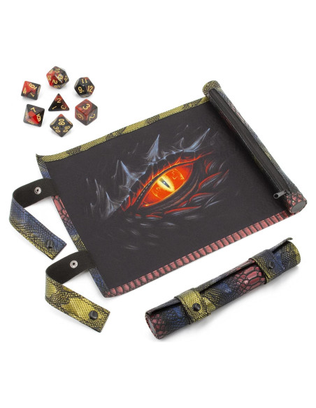 Bandeja para Lanzar Dados CASEMATIX con 7 Dados RPG Incluidos