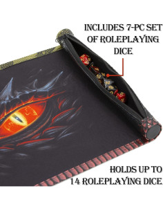 Bandeja para Lanzar Dados CASEMATIX con 7 Dados RPG Incluidos 2