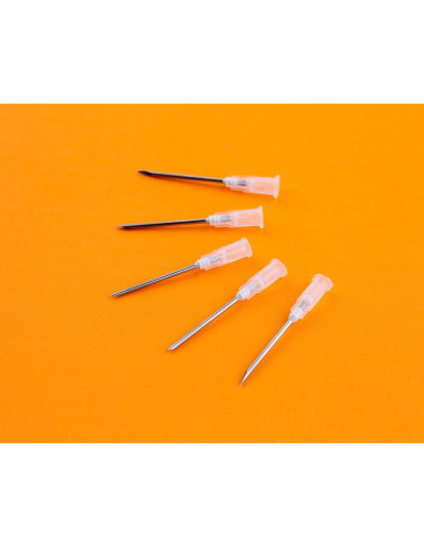 Aguja desechable Luer Lock 100Pack 16G 3.18cm Acero Inoxidable