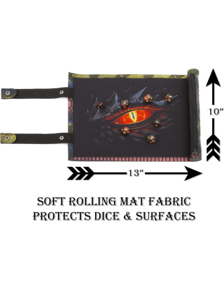 Bandeja para Lanzar Dados CASEMATIX con 7 Dados RPG Incluidos