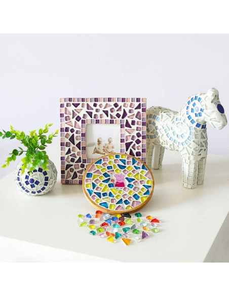 200g Azulejos de Mosaico Brillante Esweny para Manualidades