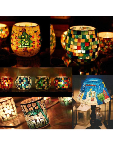 200g Azulejos de Mosaico Brillante Esweny para Manualidades