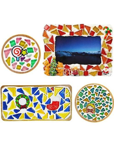 200g Azulejos de Mosaico Brillante Esweny para Manualidades