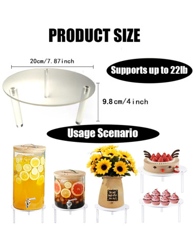 Soporte para Dispensador de Bebidas Acrílico ZHIVEZEN 20 cm