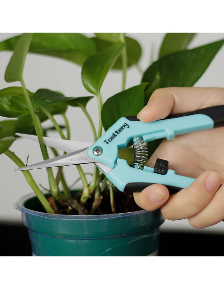 3 Tijeras de Podar TOOLTENG Azul, Cuchilla Recta, Ergonomía