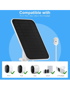 Cargador Solar SANKABA para Cámara Arlo Pro 5S 2K, 5W IP65 2