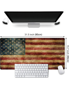 Alfombrilla de Escritorio DSKGSJH XXL con Banderas Americanas 2