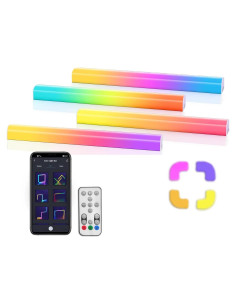 Juego de Barras de Luz LED RGB Inteligente 4 Piezas Control App