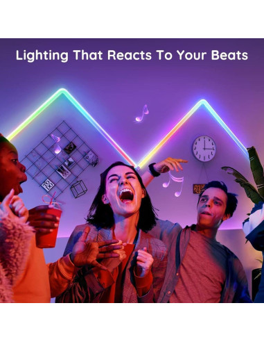 Juego de Barras de Luz LED RGB Inteligente 4 Piezas Control App