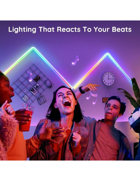 Juego de Barras de Luz LED RGB Inteligente 4 Piezas Control App