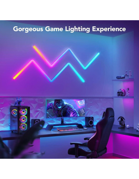 Juego de Barras de Luz LED RGB Inteligente 4 Piezas Control App