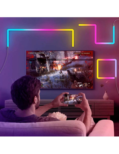 Juego de Barras de Luz LED RGB Inteligente 4 Piezas Control App