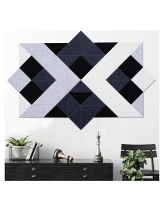 Paquete de 64 Paneles Acústicos Triangulares Autoadhesivos 160x80 cm