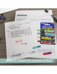 Marcadores de Página Neón BAZIC 100 Banderas 0.64x11.88 cm 2