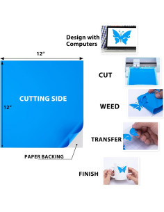 Vinilo Adhesivo Permanente Brillante Sileelis 40 Piezas 30.48 cm 2
