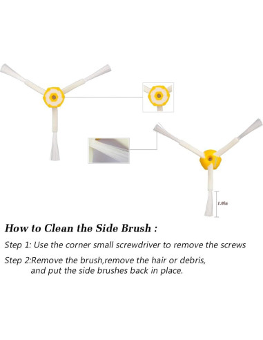 Cepillo Lateral de Repuesto Hongfa 694 para Roomba 500/600/700
