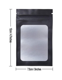 Bolsas Mylar Reutilizables STUs 100 Piezas 7.5x12 cm A Prueba de Olores 2