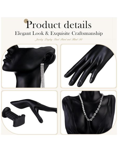 Conjunto de Exhibición de Joyería Yalikop - 2 Piezas Negro