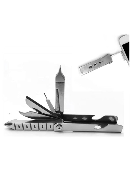 Mini Herramienta Multitool Genérico 6cm Acero Inoxidable EDC