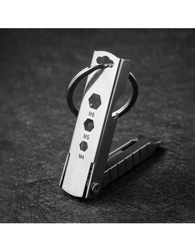 Mini Herramienta Multitool Genérico 6cm Acero Inoxidable EDC