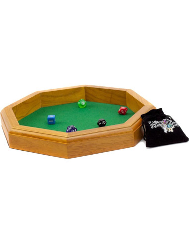 Bandeja de Dados Octagonal de Madera Wiz Dice 30.48 cm