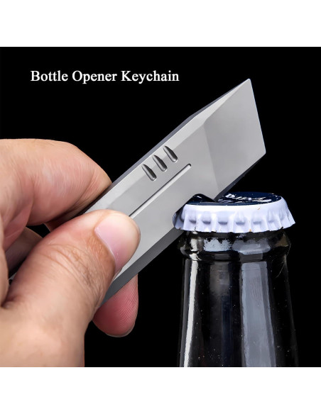 Abrebotellas Manual de Titanio QISVVE con Llavero EDC