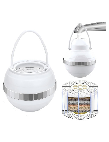 Filtro de Agua para Bañera Sveekery A1 8 Etapas Eliminación Plomo Cloro