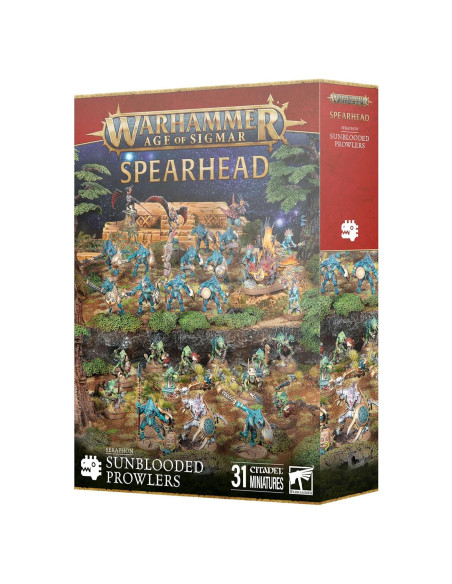 Warhammer Age of Sigmar Seraphon Sunblooded Prowlers 31 Miniaturas Warhammer Age of Sigmar Seraphon Sunblooded Prowlers 31 Miniaturas
