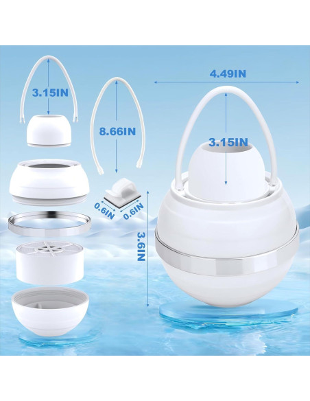 Filtro de Agua para Bañera Sveekery A1 8 Etapas Eliminación Plomo Cloro