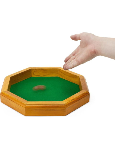 Bandeja de Dados Octagonal de Madera Wiz Dice 30.48 cm
