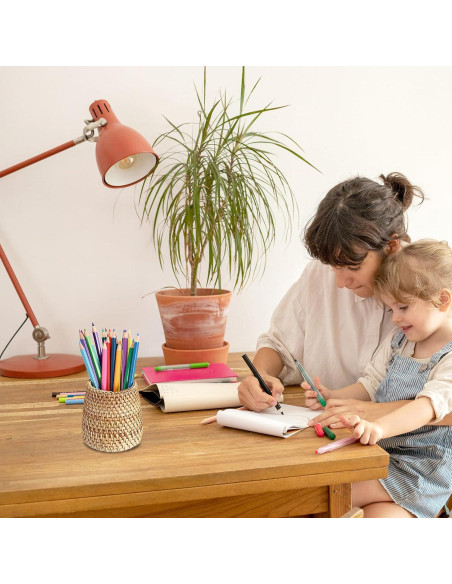 Organizador de Escritorio BTSKY 3 Pack Ratan Hecho a Mano