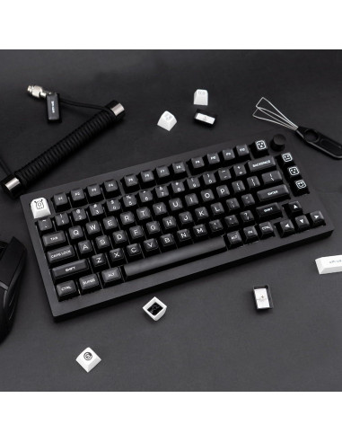 Juego de Teclas Mecánicas PBT 160 Teclas Negras SA GEKUCAP