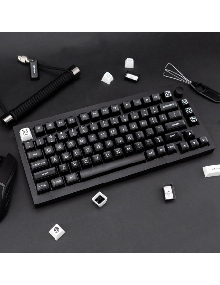 Juego de Teclas Mecánicas PBT 160 Teclas Negras SA GEKUCAP