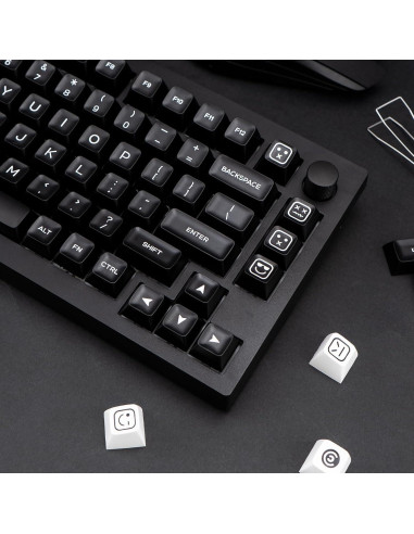 Juego de Teclas Mecánicas PBT 160 Teclas Negras SA GEKUCAP