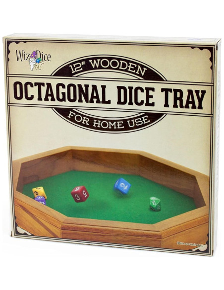 Bandeja de Dados Octagonal de Madera Wiz Dice 30.48 cm